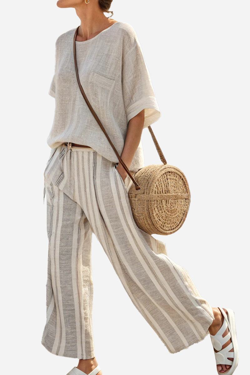 Coastal Comfort Linen Two-Piece Set