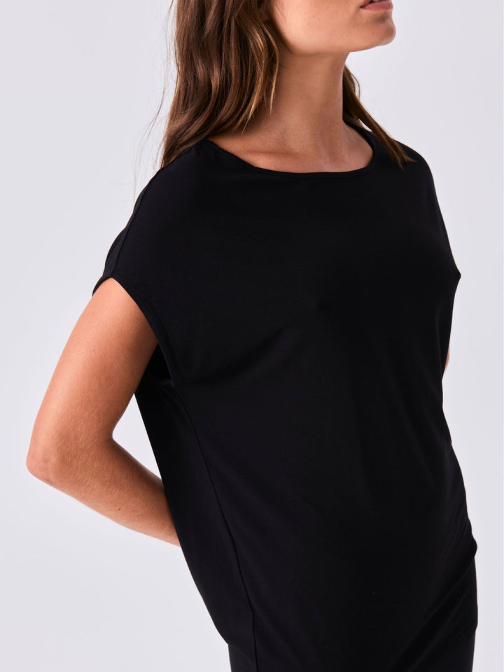 Modal Luxe Layer Tee - Black