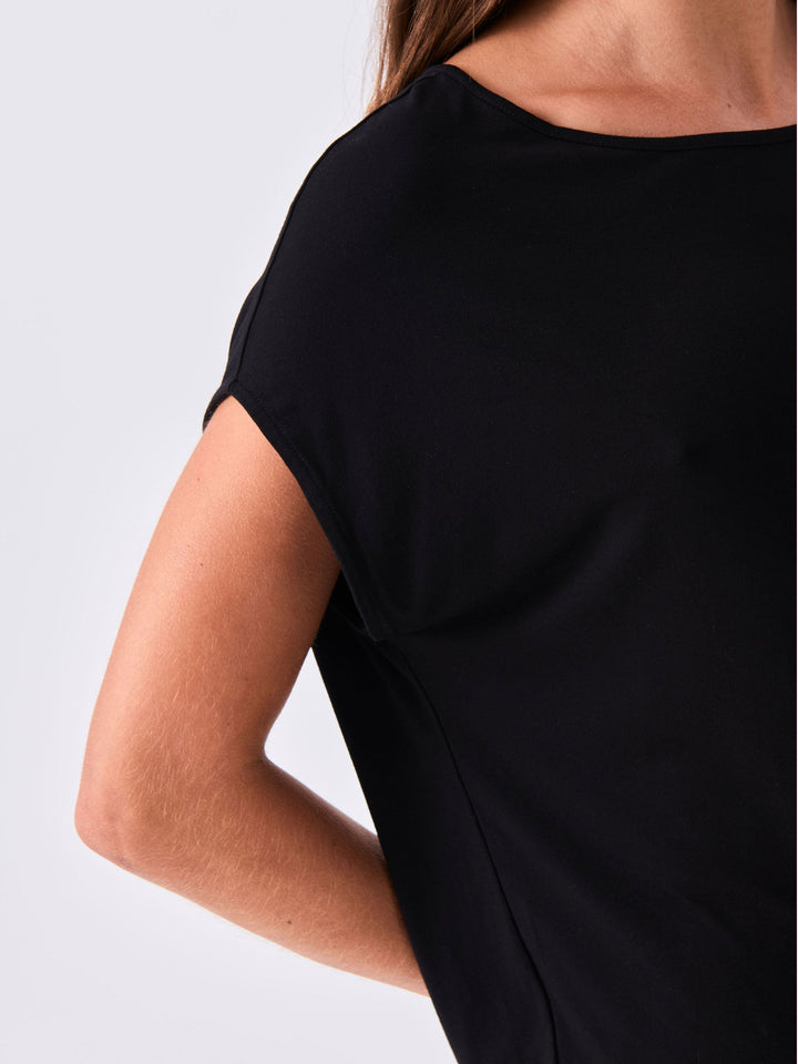 Modal Luxe Layer Tee - Black