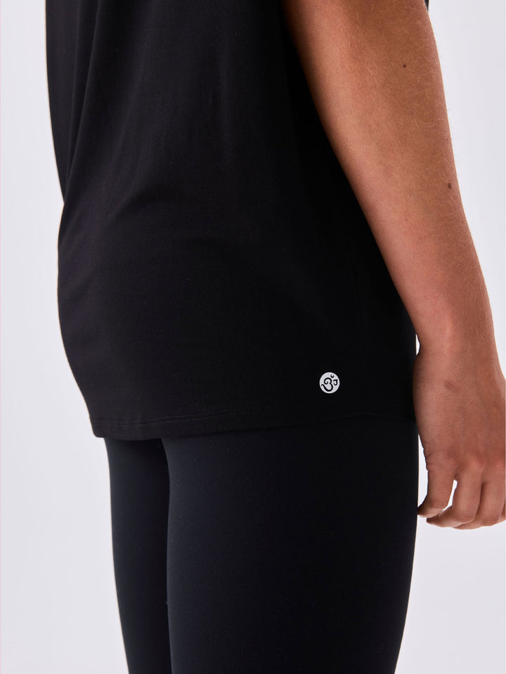 Modal Luxe Layer Tee - Black