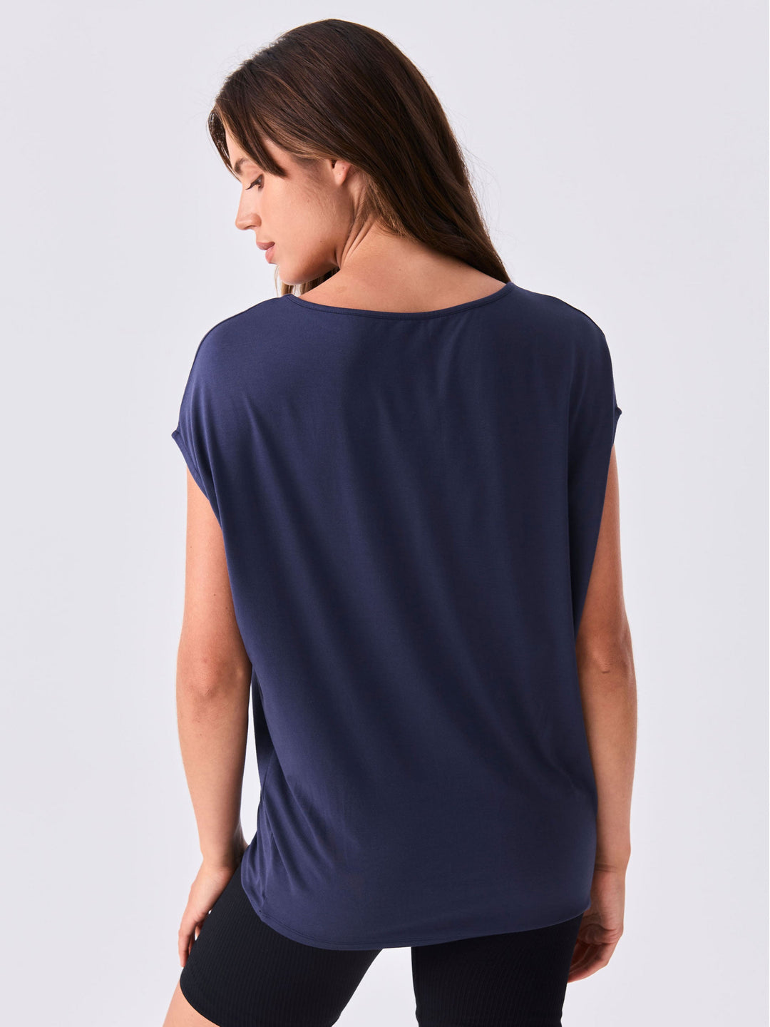 Modal Luxe Layer Tee - Navy