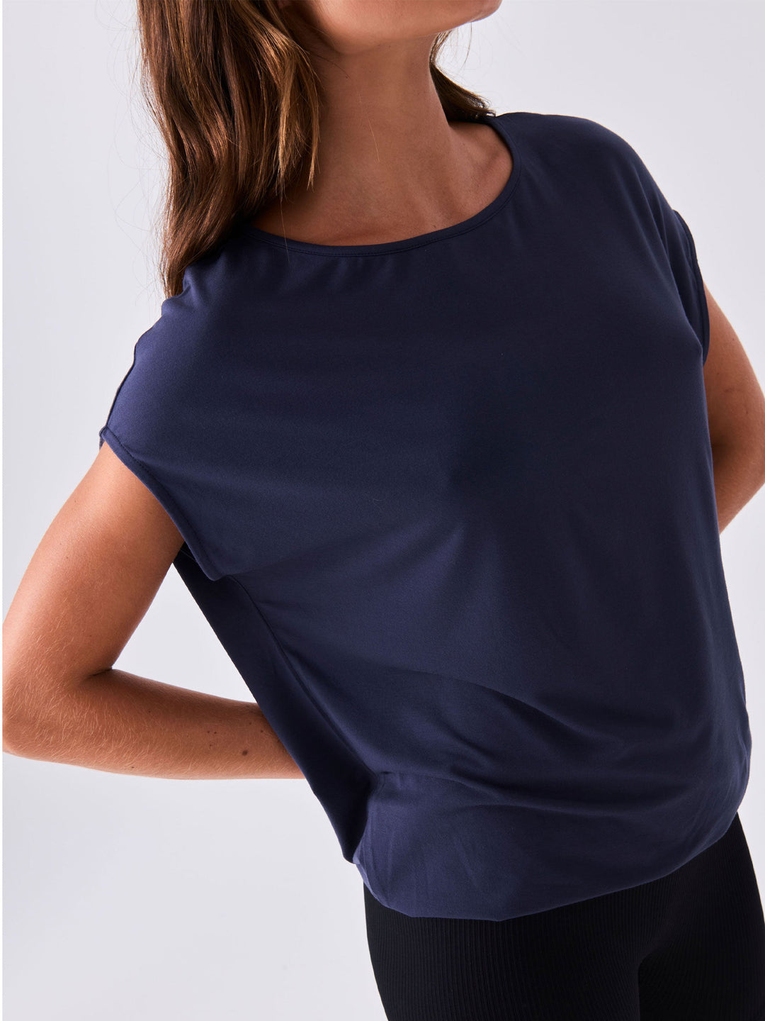 Modal Luxe Layer Tee - Navy