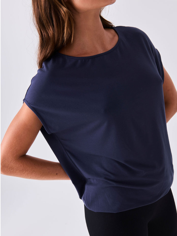 Modal Luxe Layer Tee - Navy