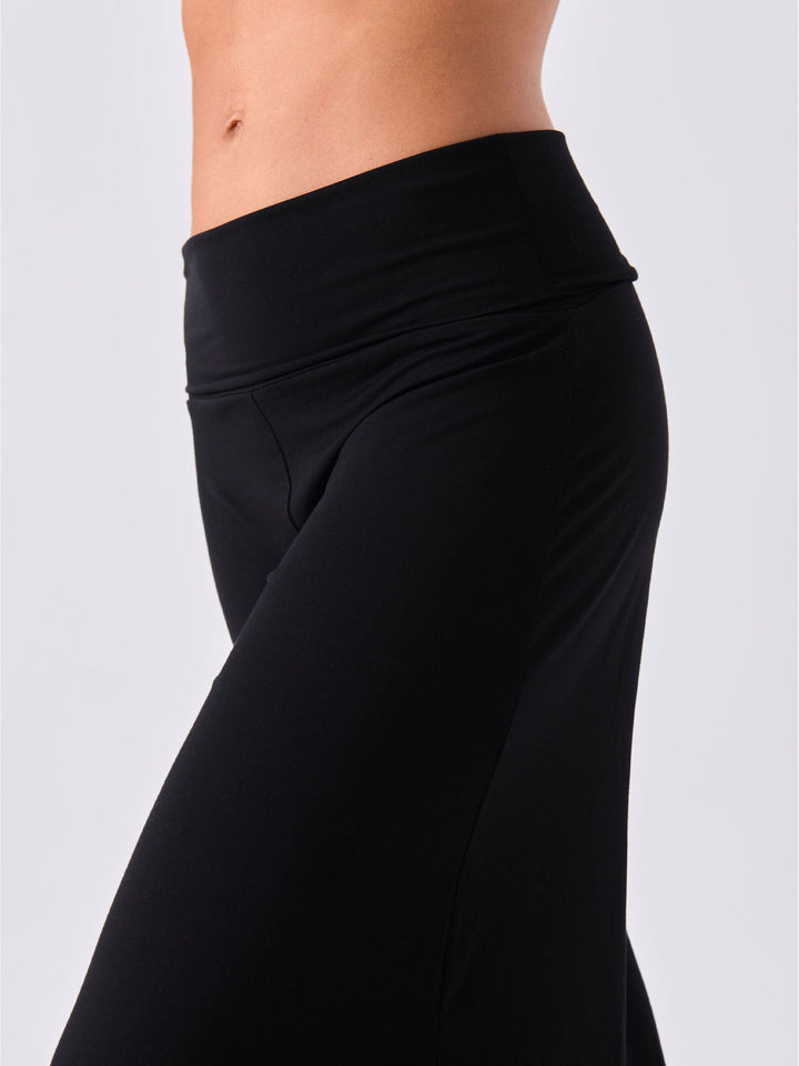 Modal Tulip Flare Pant - Black