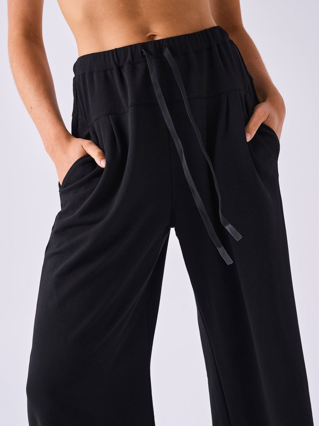French Terry Yin Sweat Pant - Black