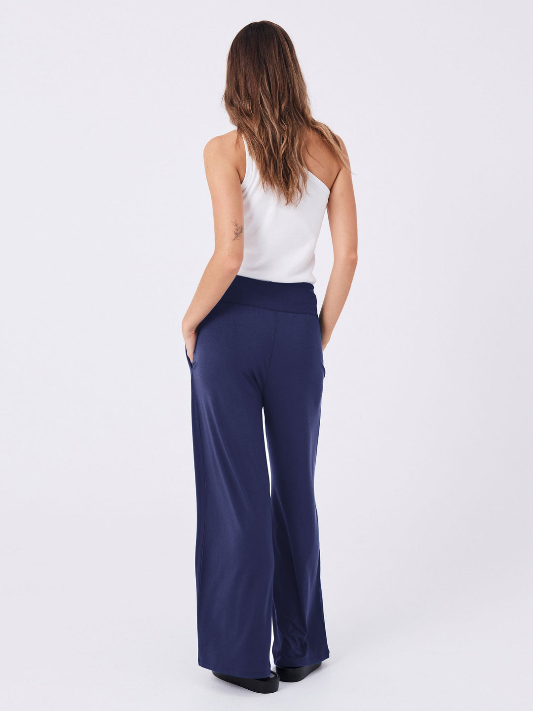 Nomad Modal Wide Leg Pant - Navy