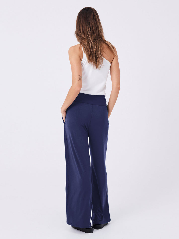 Nomad Modal Wide Leg Pant - Navy