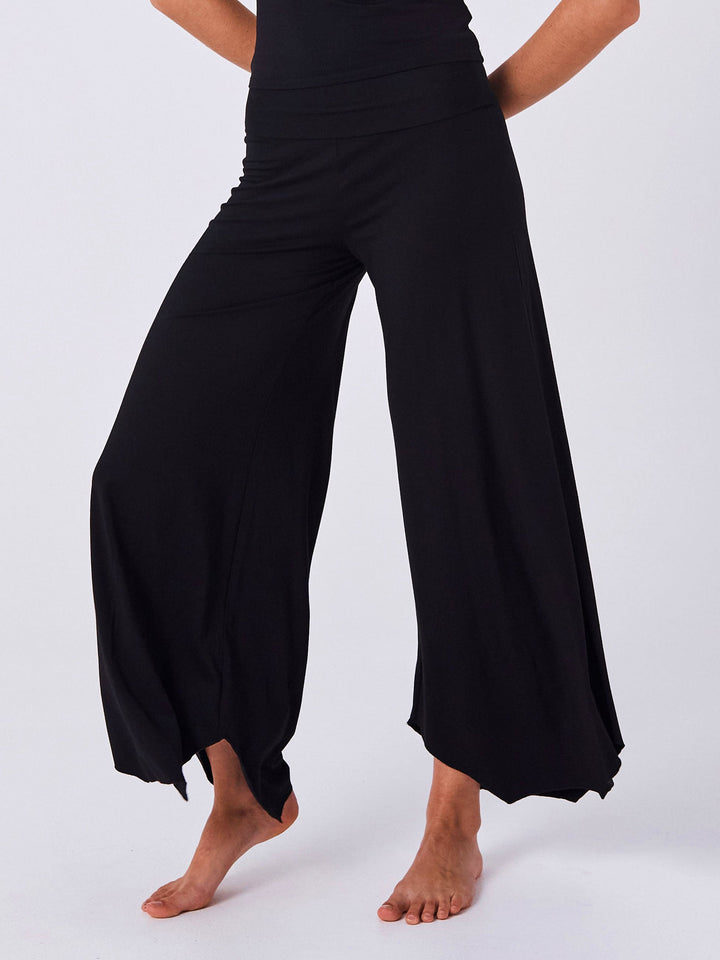Modal Tulip Flare Pant - Black