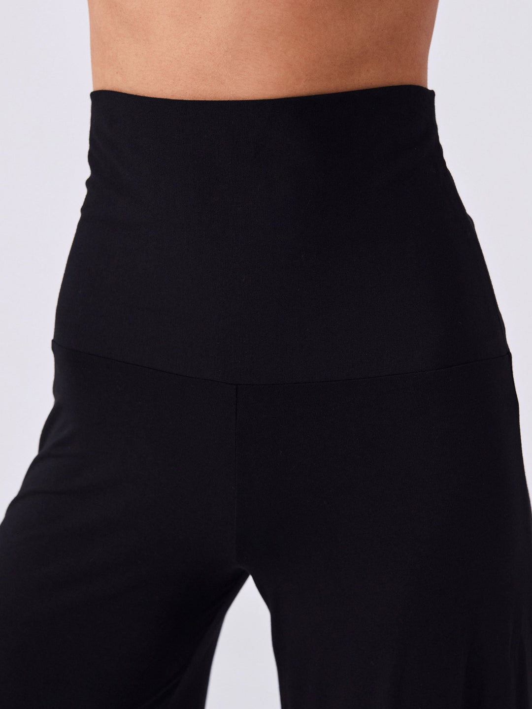 Modal Tulip Flare Pant - Black