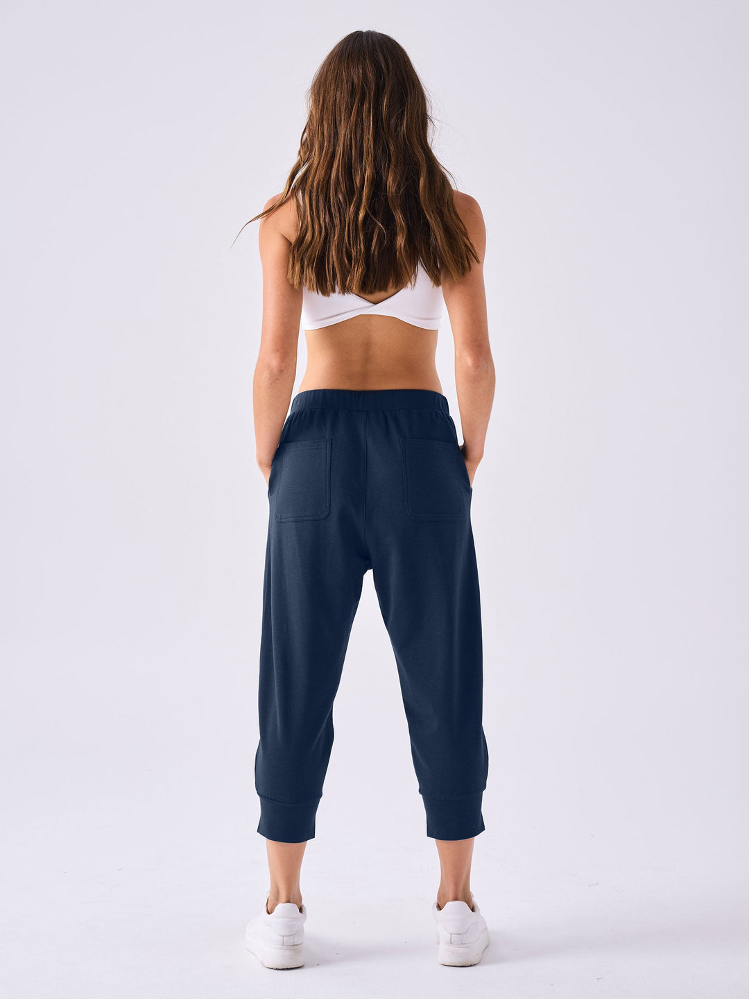 Breeze French Terry Cropped Jogger - Navy