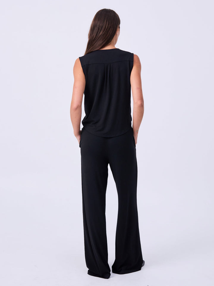 Athena Drape Top - Black