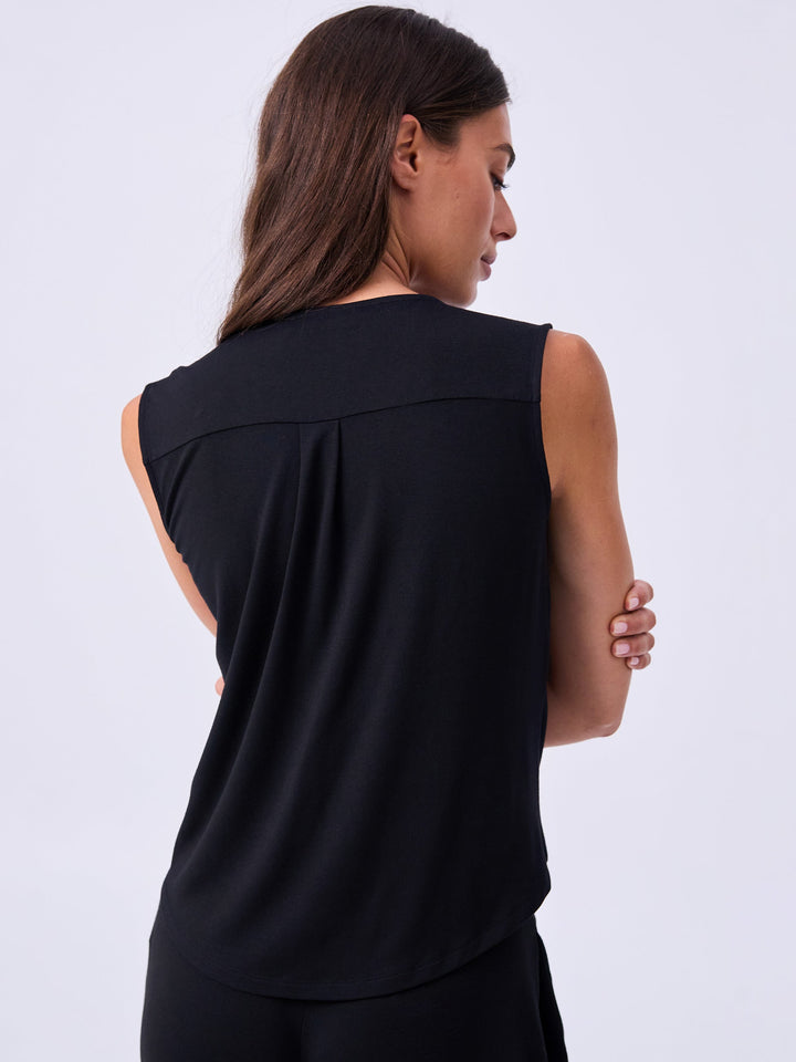 Athena Drape Top - Black
