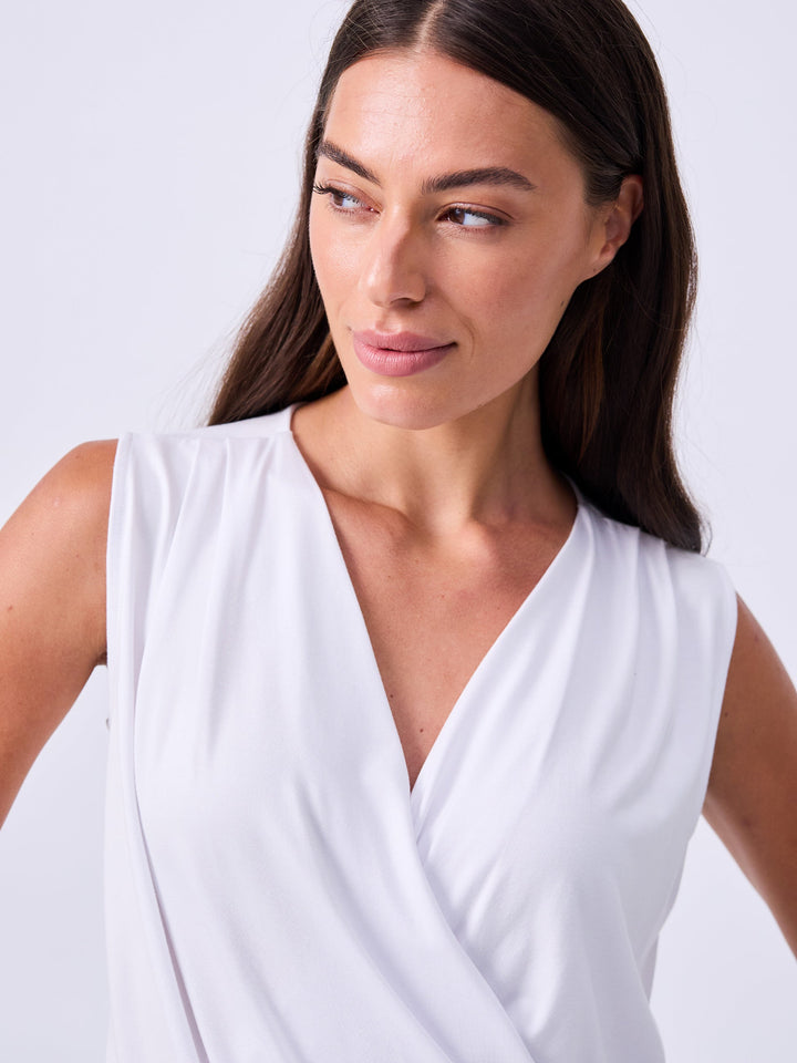 Athena Drape Top - White