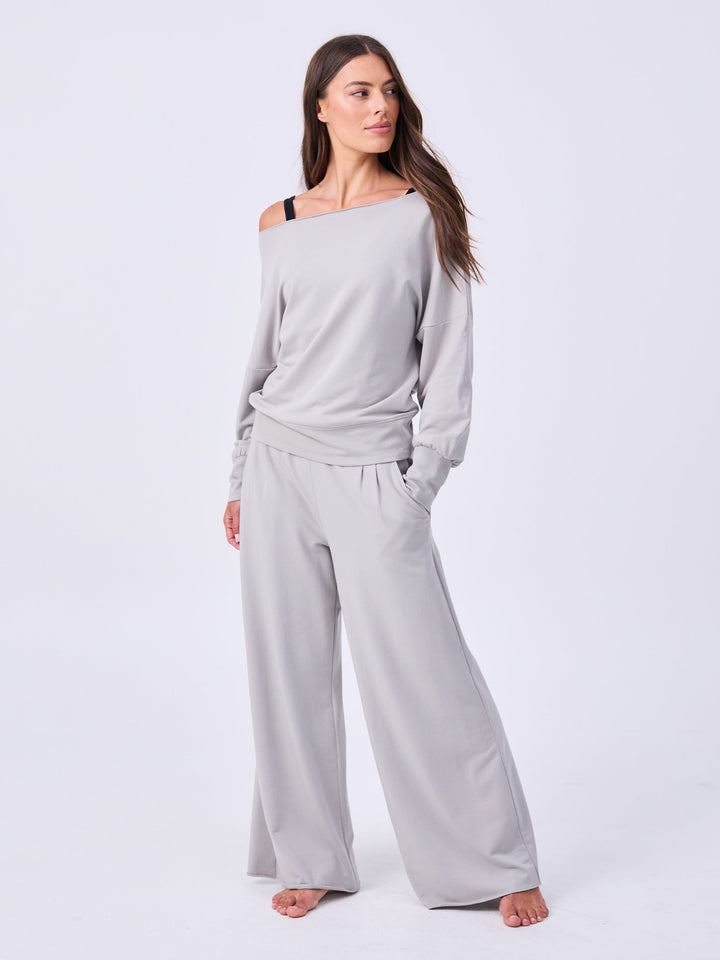 French Terry Off Shoulder Sweatshirt  - Paloma