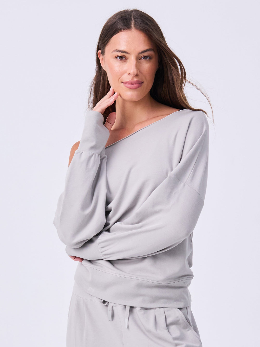 French Terry Off Shoulder Sweatshirt  - Paloma