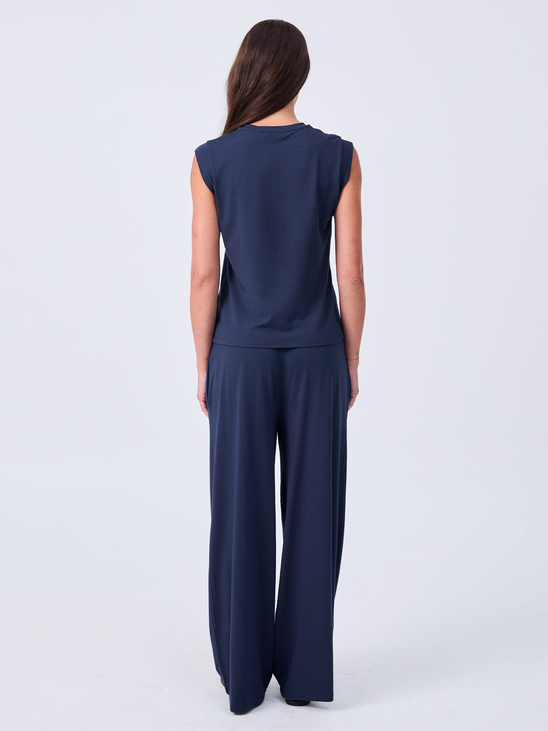 Modal Cap Sleeve Tee - Navy