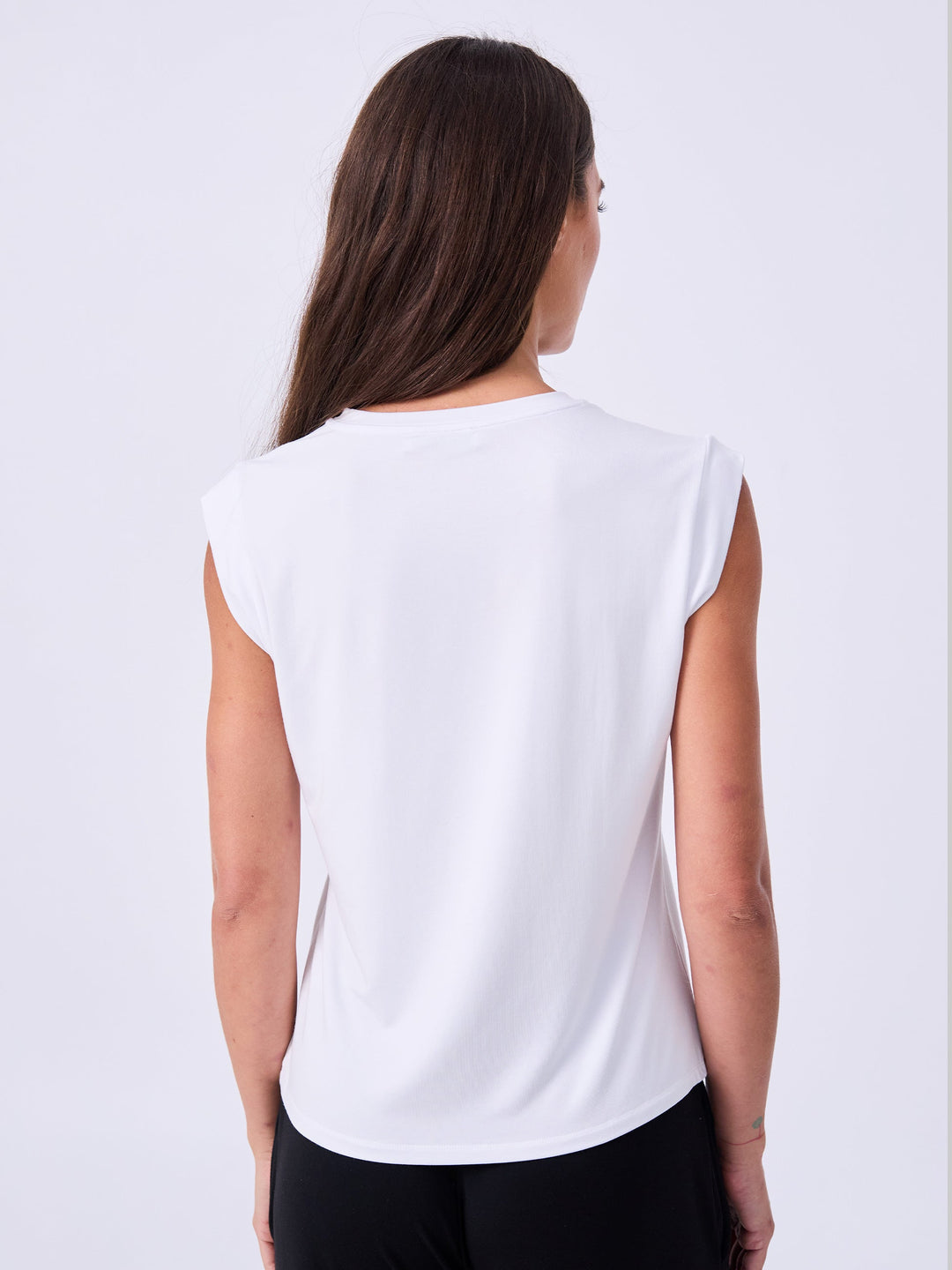 Modal Cap Sleeve Tee - White