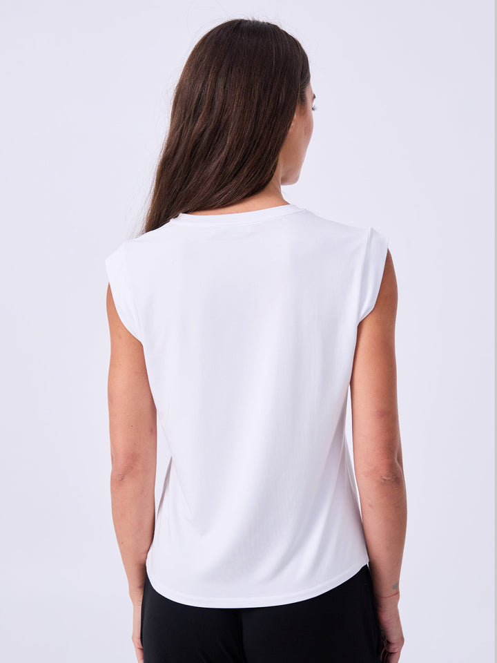 Modal Cap Sleeve Tee - White