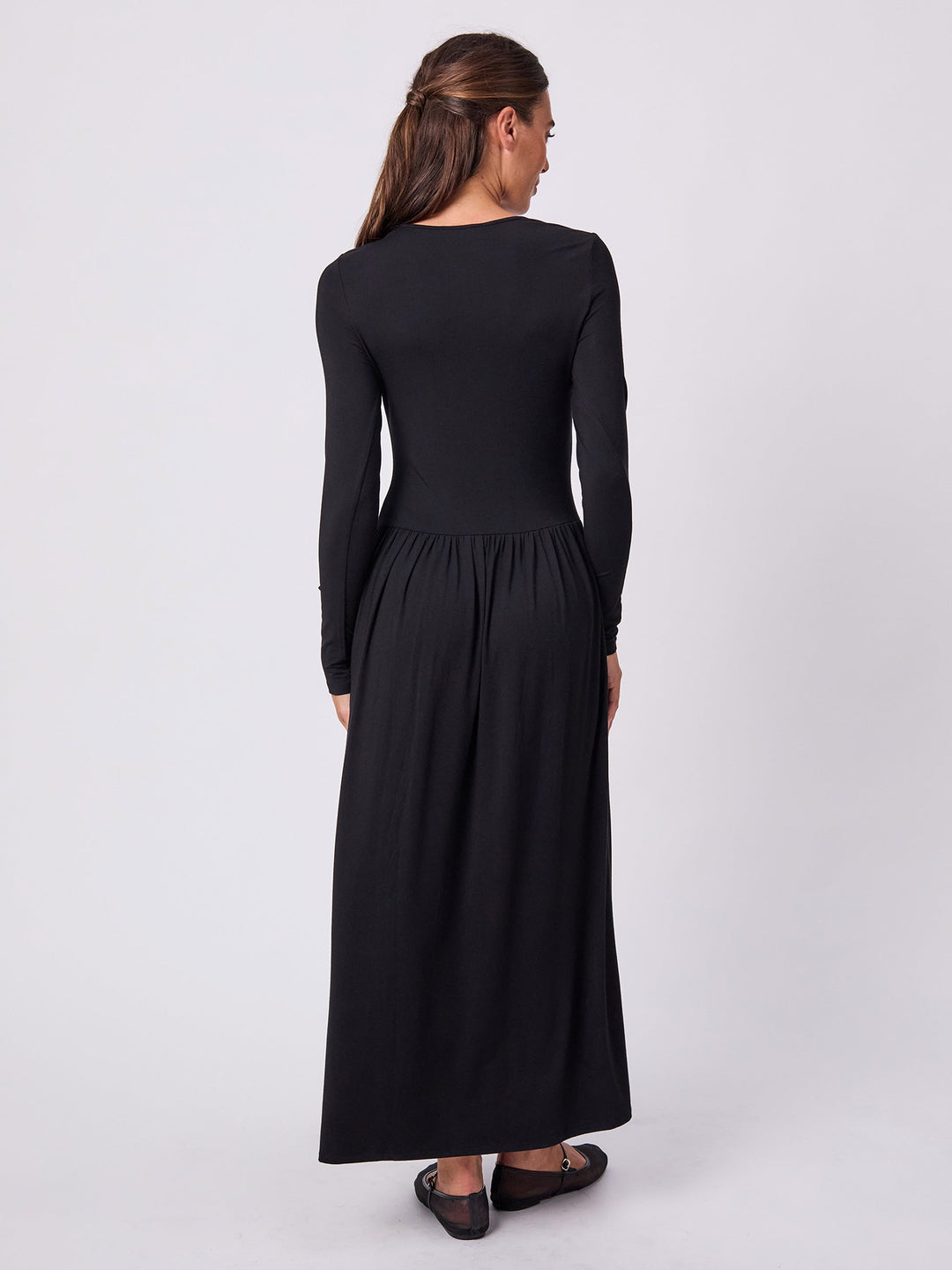 Long Essential Maxi Dress - Black