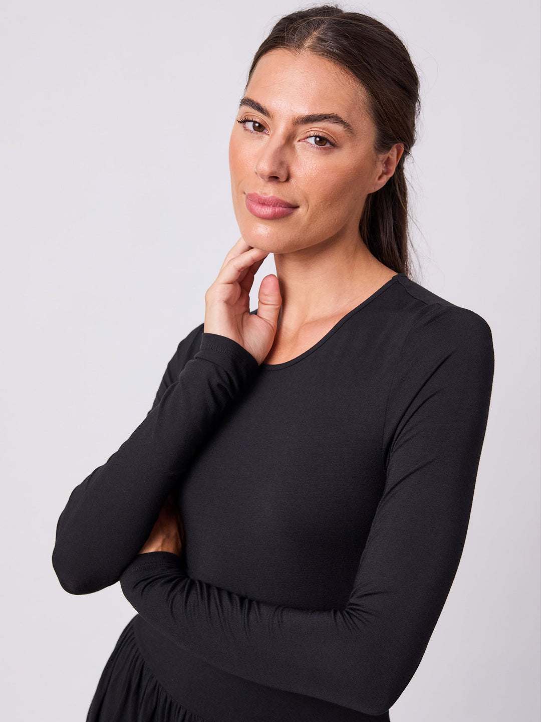 Long Essential Maxi Dress - Black