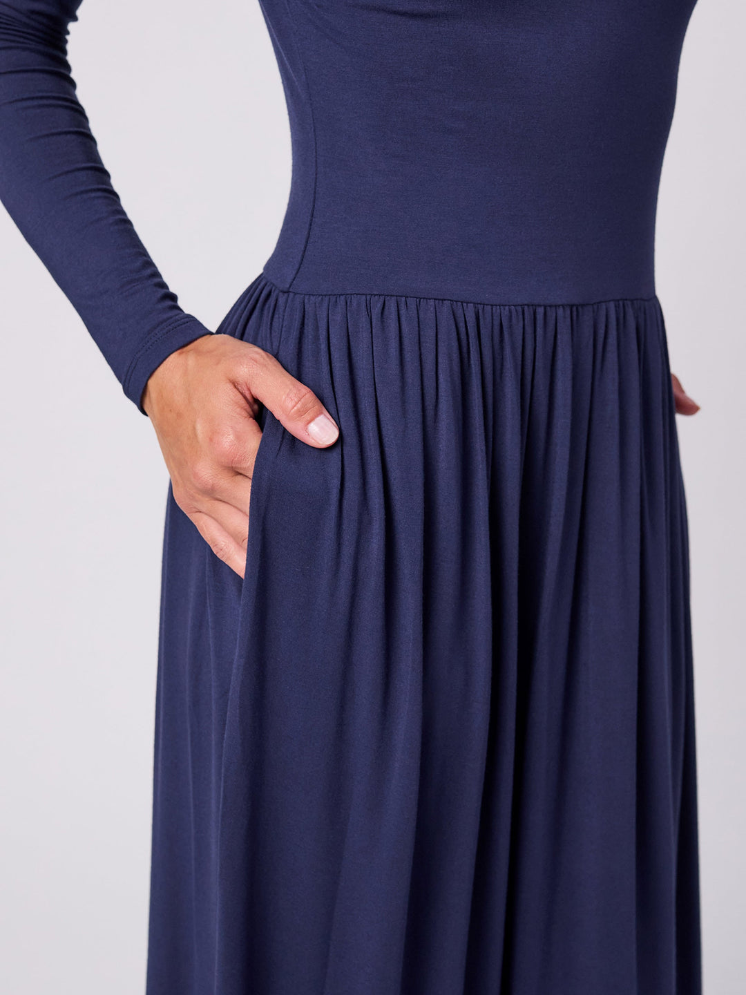 Long Essential Maxi Dress - Navy