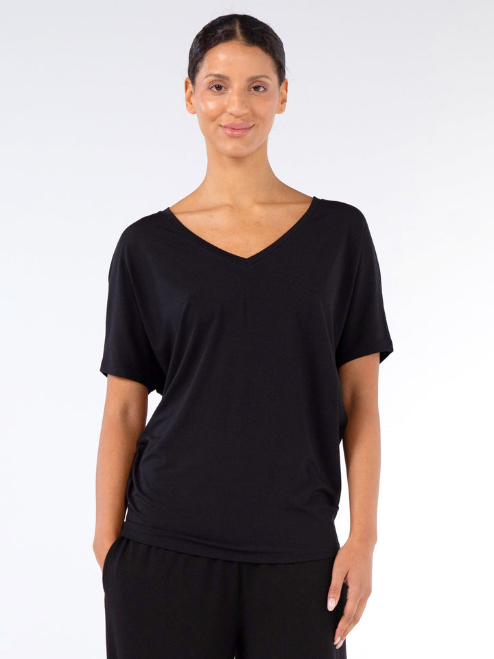 Celine V Neck Top - Black