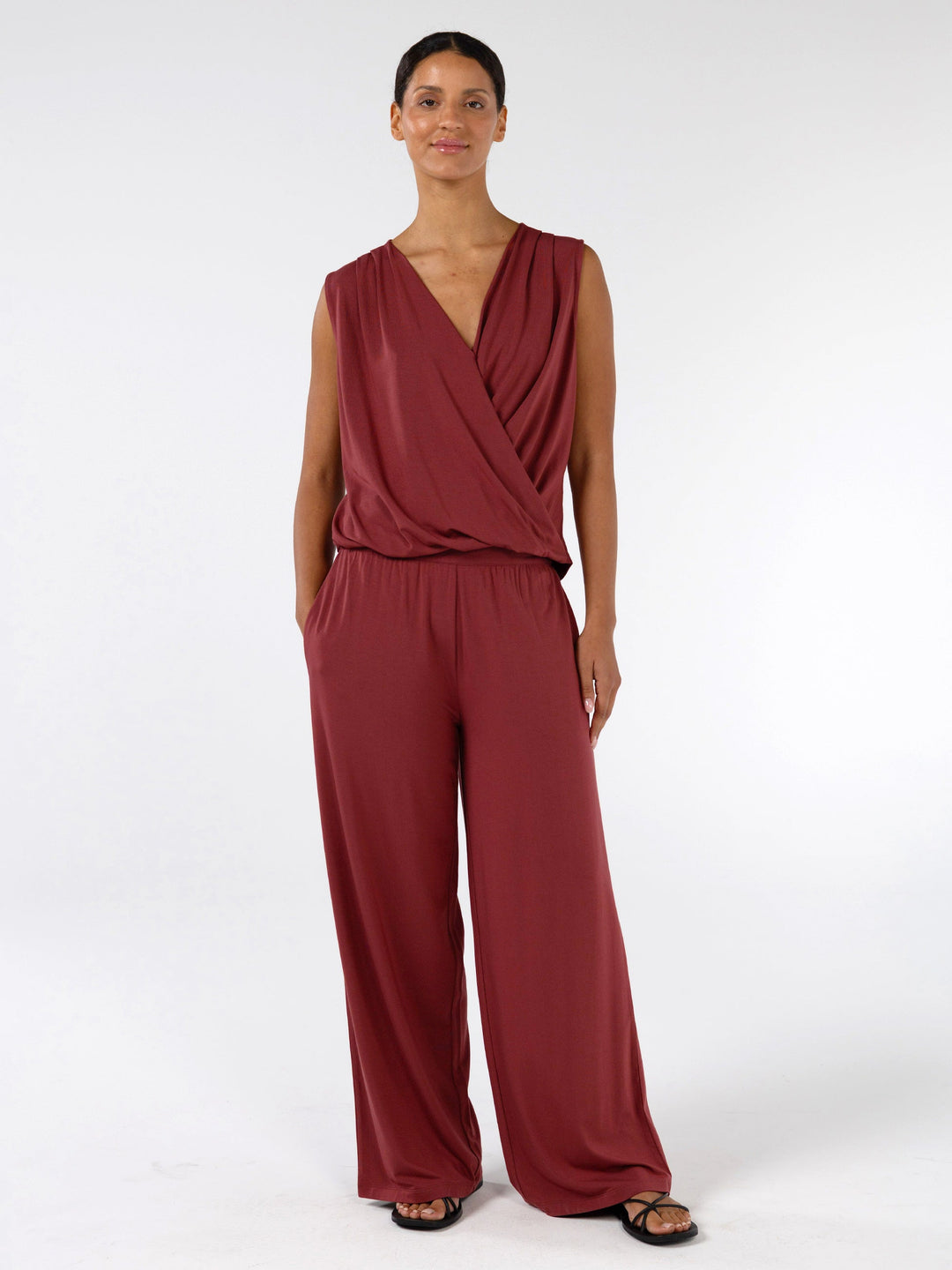Athena Drape Top - Mulberry
