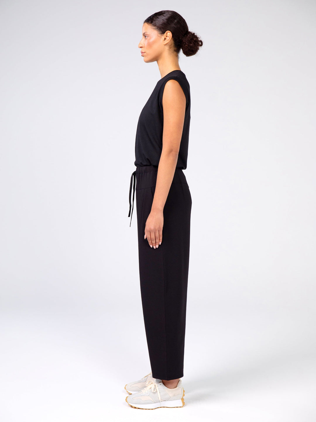 Kyoto Ankle Length French Terry Jogger - Black