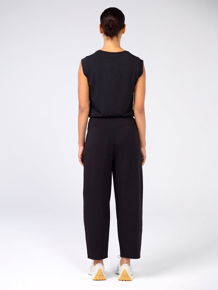 Kyoto Ankle Length French Terry Jogger - Black