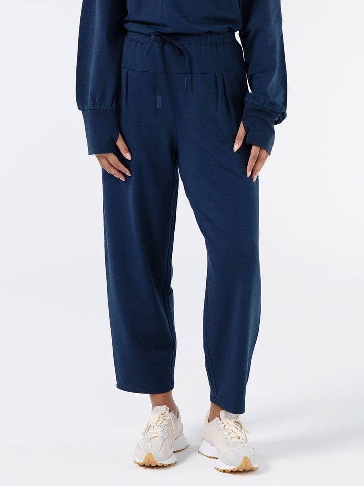Kyoto Ankle Length French Terry Jogger - Navy