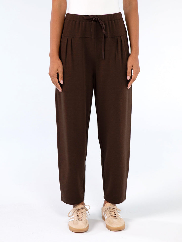 Kyoto Ankle Length French Terry Jogger - Coffee Bean