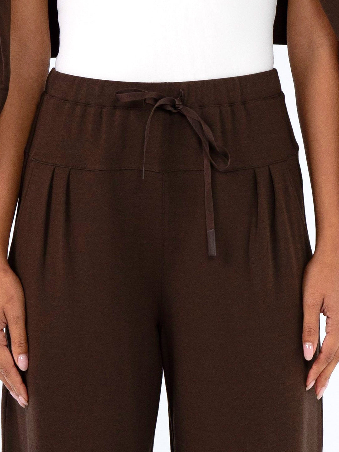 Kyoto Ankle Length French Terry Jogger - Coffee Bean