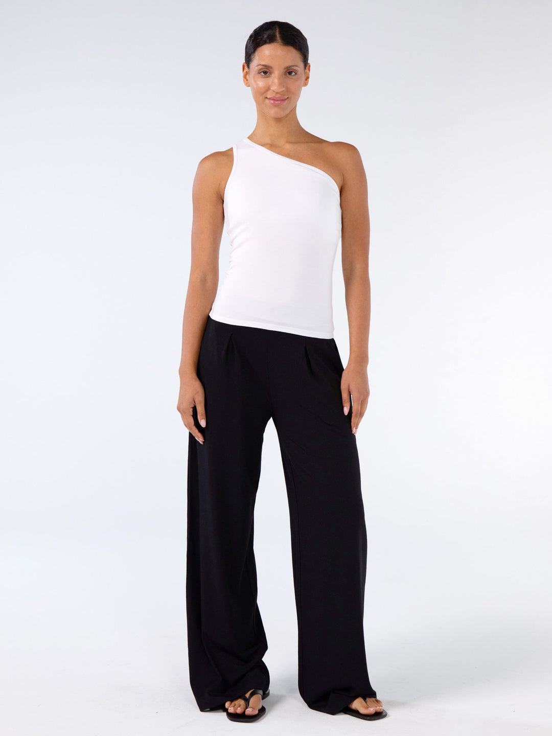 Asymmetric Modal Top - White