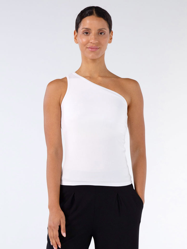 Asymmetric Modal Top - White