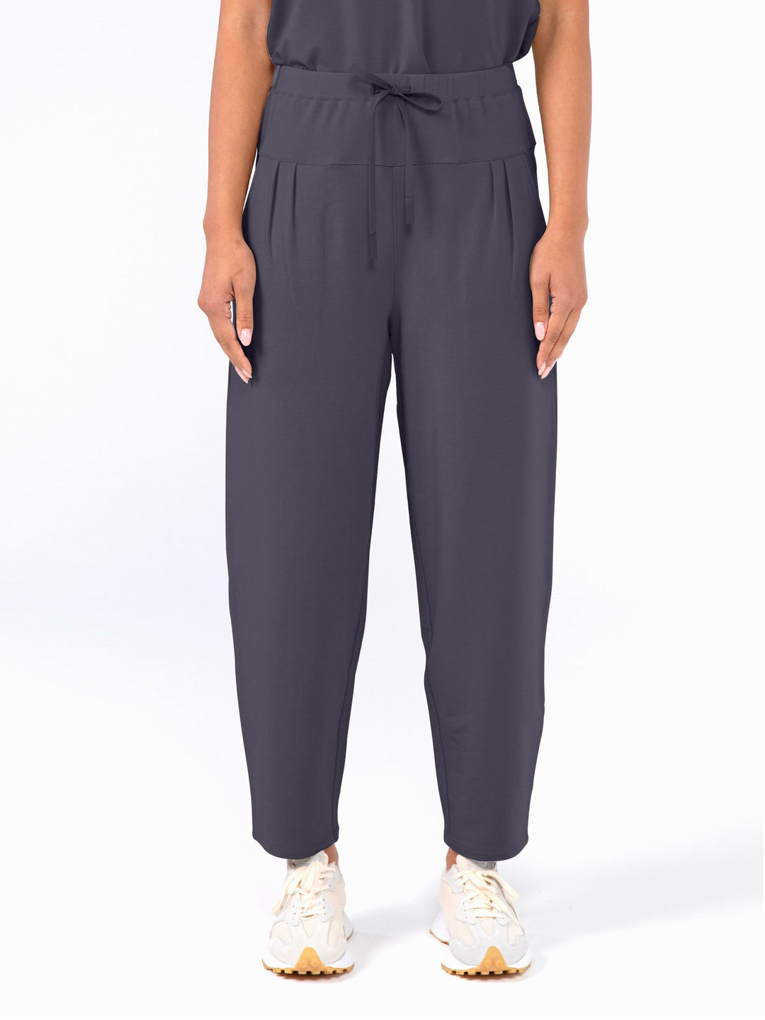 Kyoto Ankle Length French Terry Jogger - Charcoal