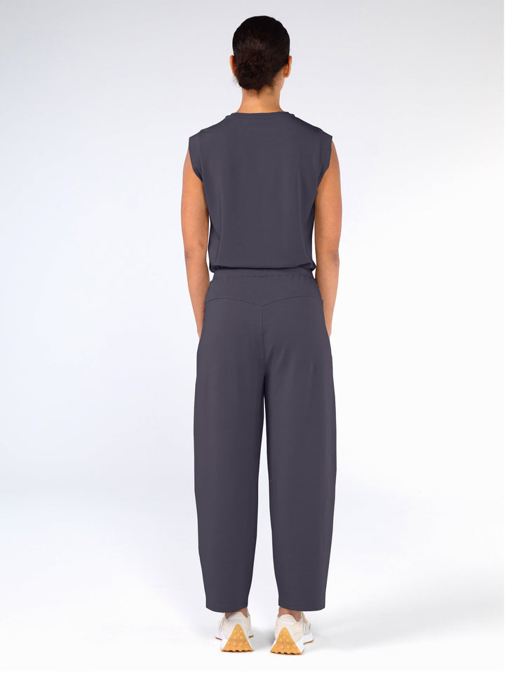 Kyoto Ankle Length French Terry Jogger - Charcoal