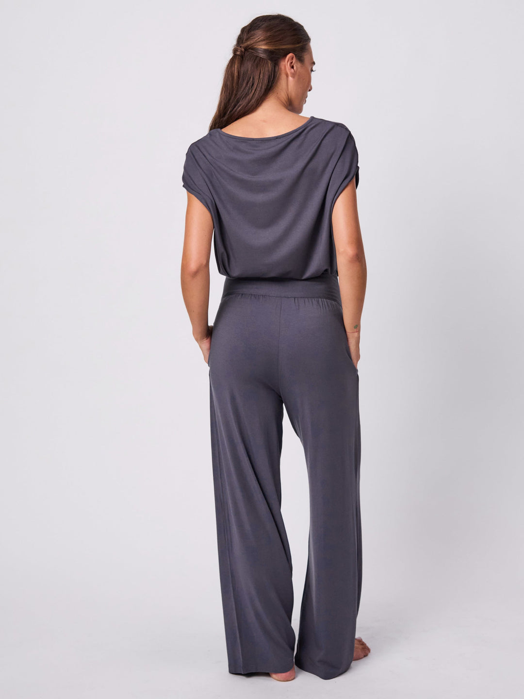 Nomad Modal Wide Leg Pant - Charcoal