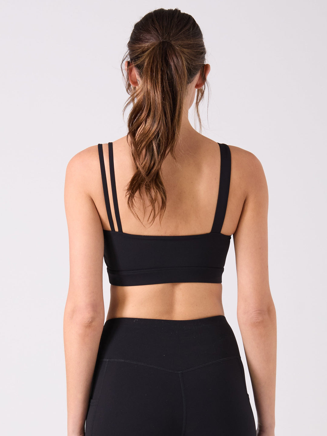 Elevate Double Strap Sports Bra - Black