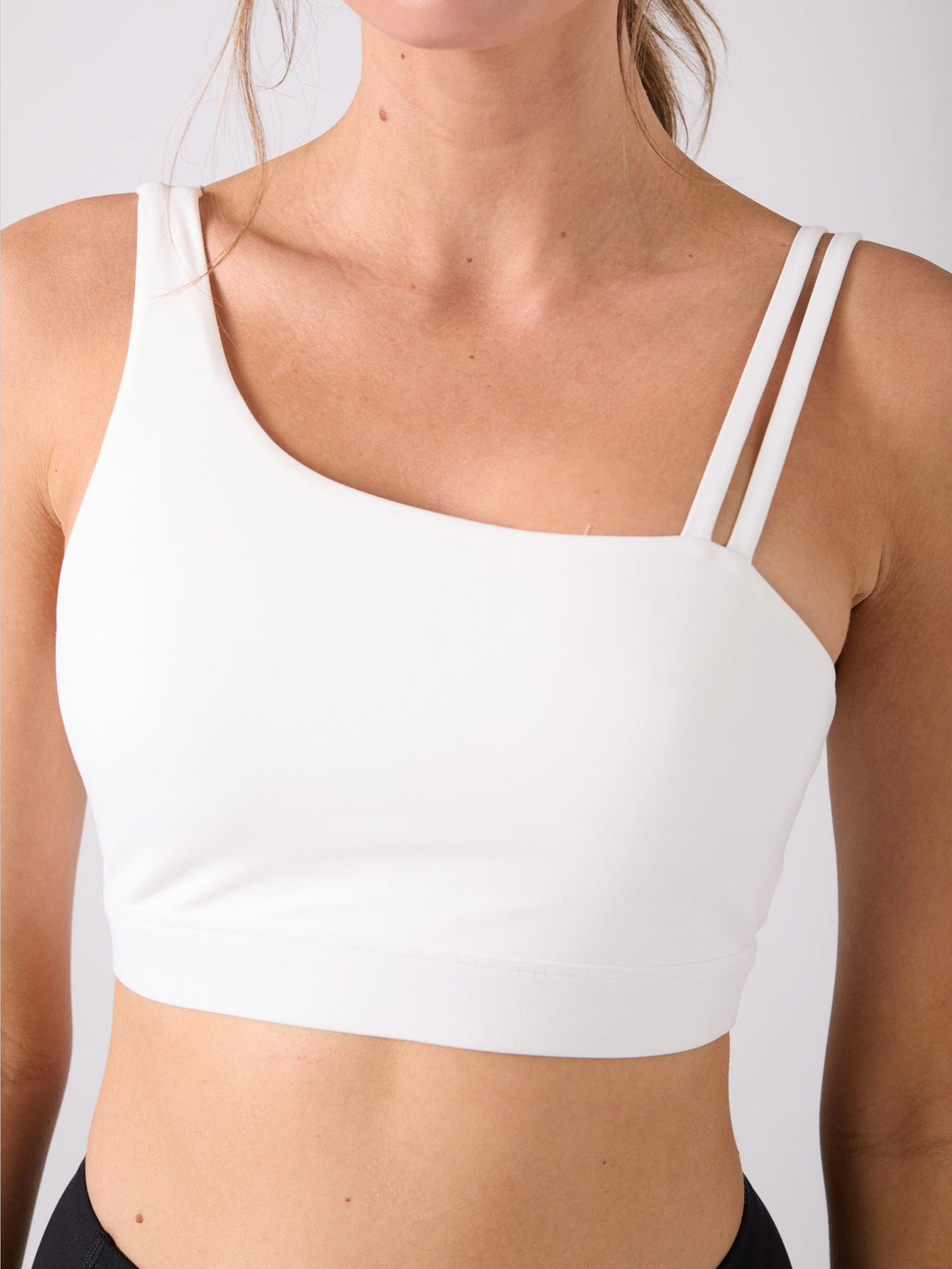 Elevate Double Strap Sports Bra - White