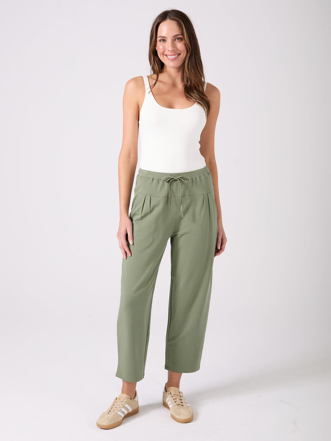 Kyoto Ankle Length French Terry Jogger - Willow