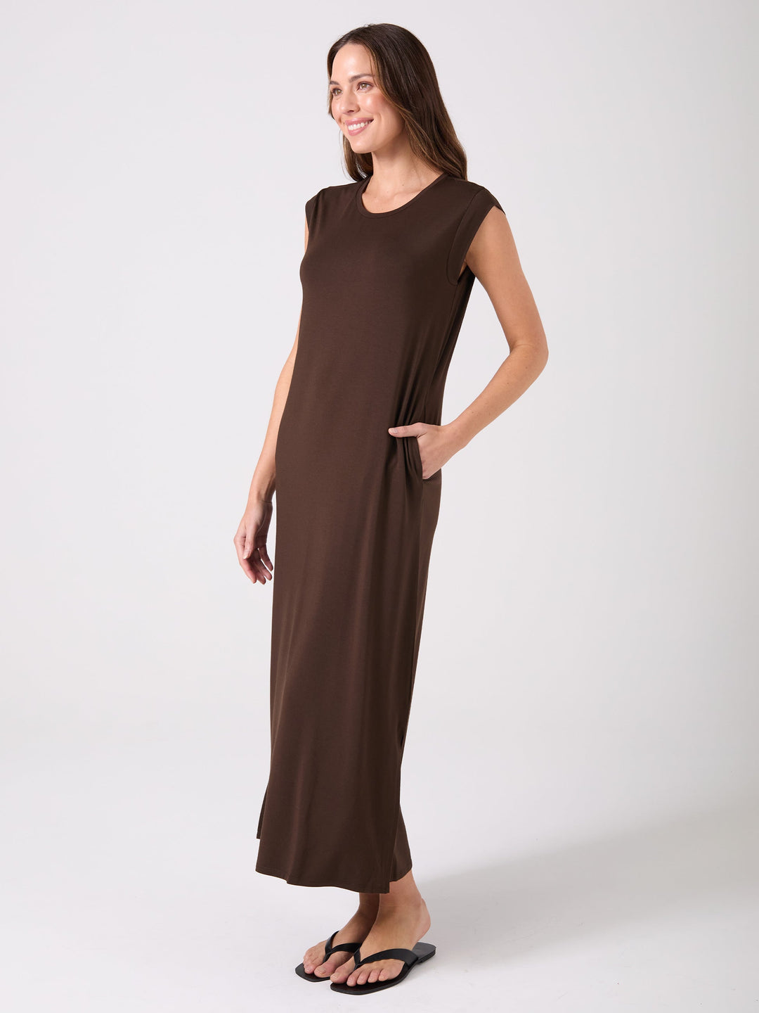 Roxy Maxi  Dress - Coffee Bean