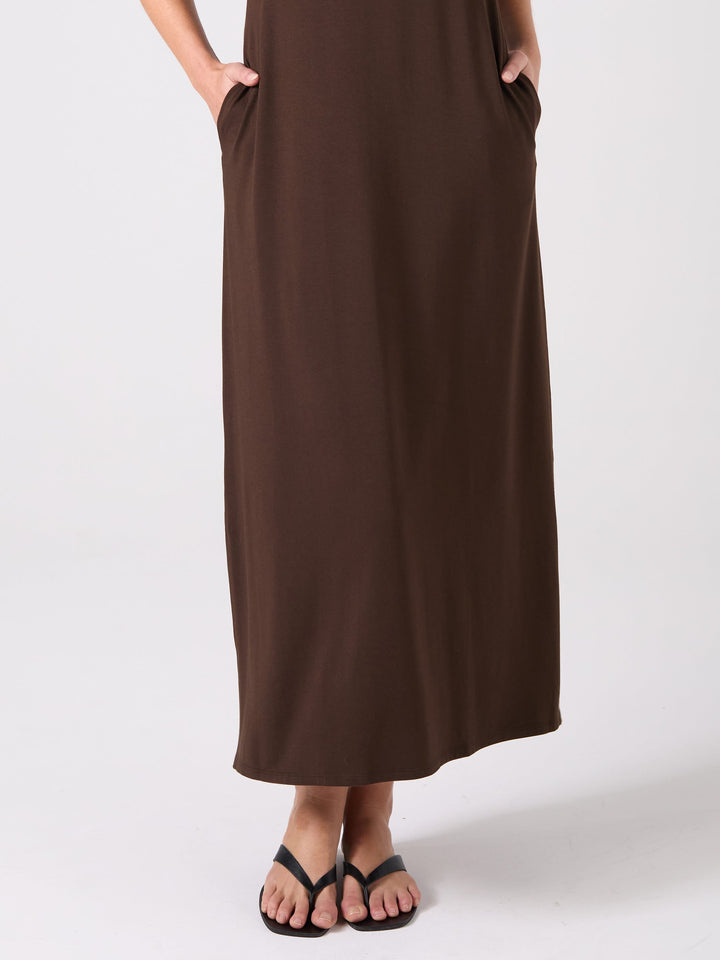 Roxy Maxi  Dress - Coffee Bean