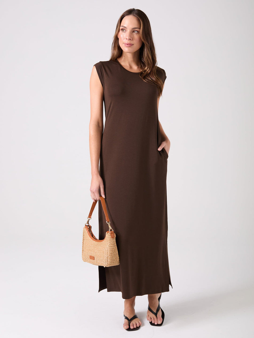 Roxy Maxi  Dress - Coffee Bean