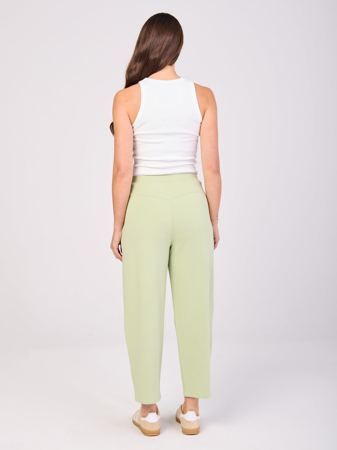 Kyoto Ankle Length French Terry Jogger - Matcha Green