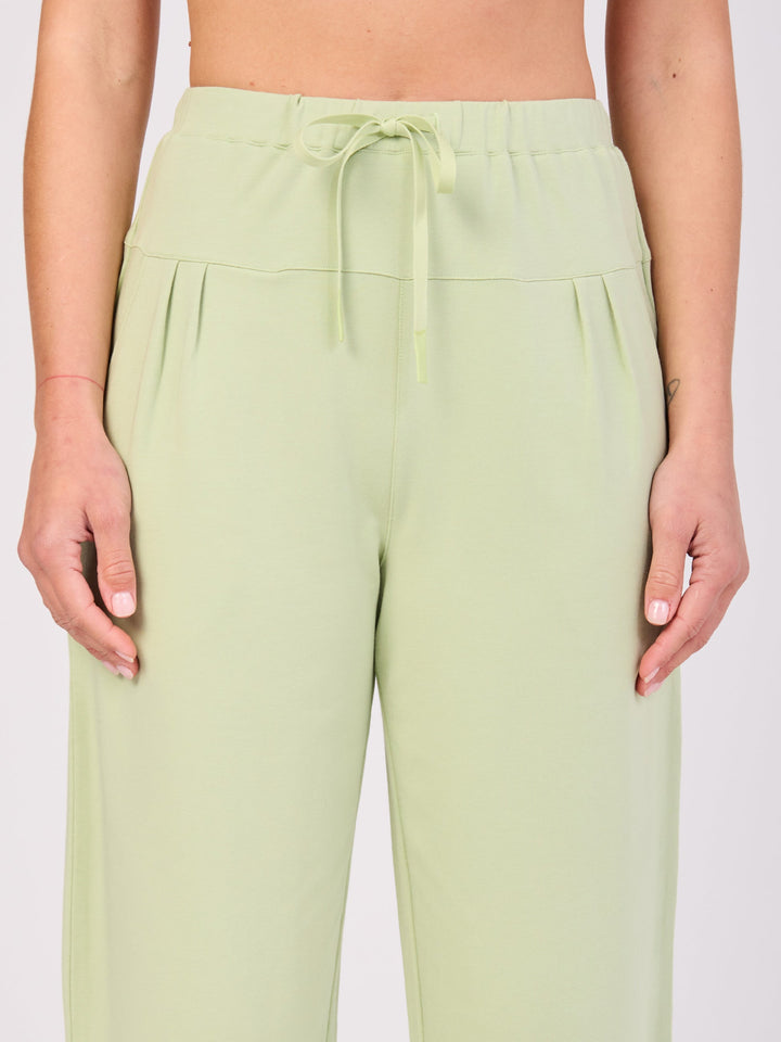 Kyoto Ankle Length French Terry Jogger - Matcha Green