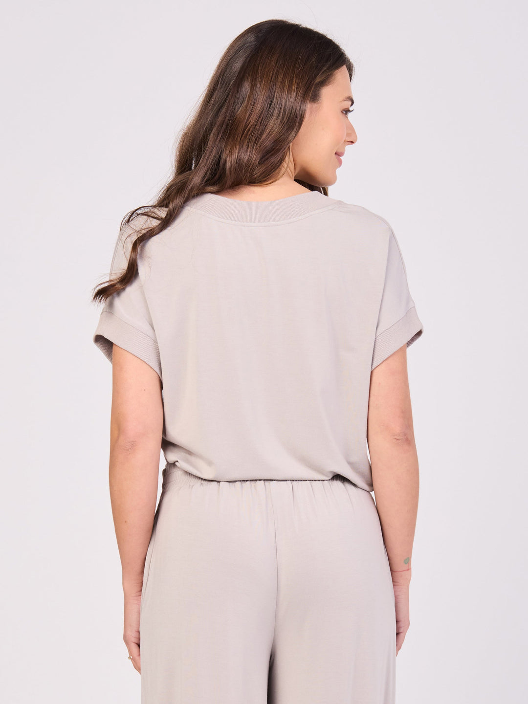 Simone V  Neck Top- Paloma