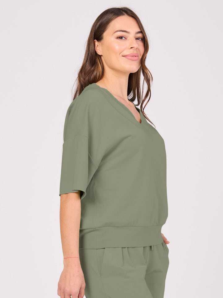 V Neck Sweat  - willow