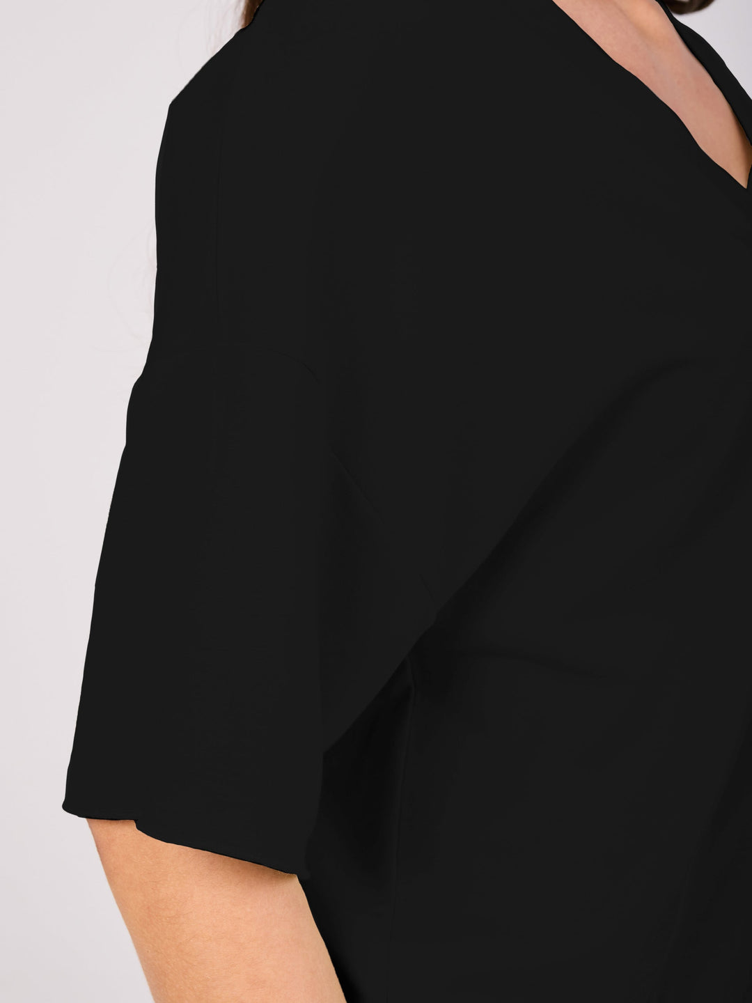 V Neck Sweat  - Black