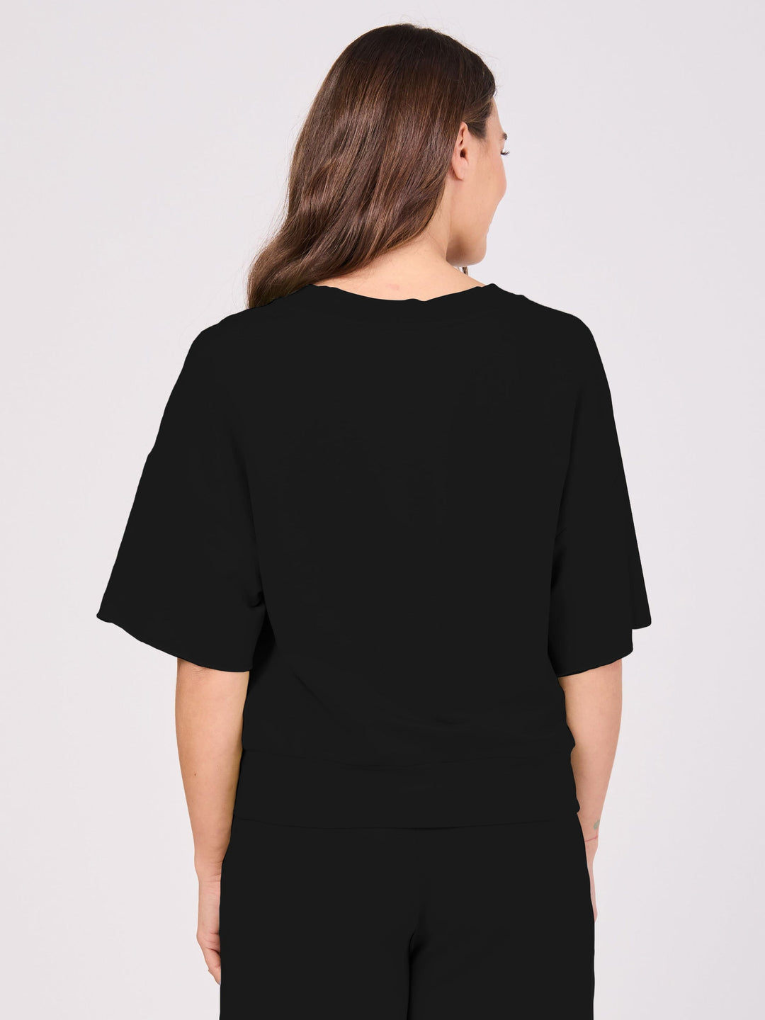 V Neck Sweat  - Black