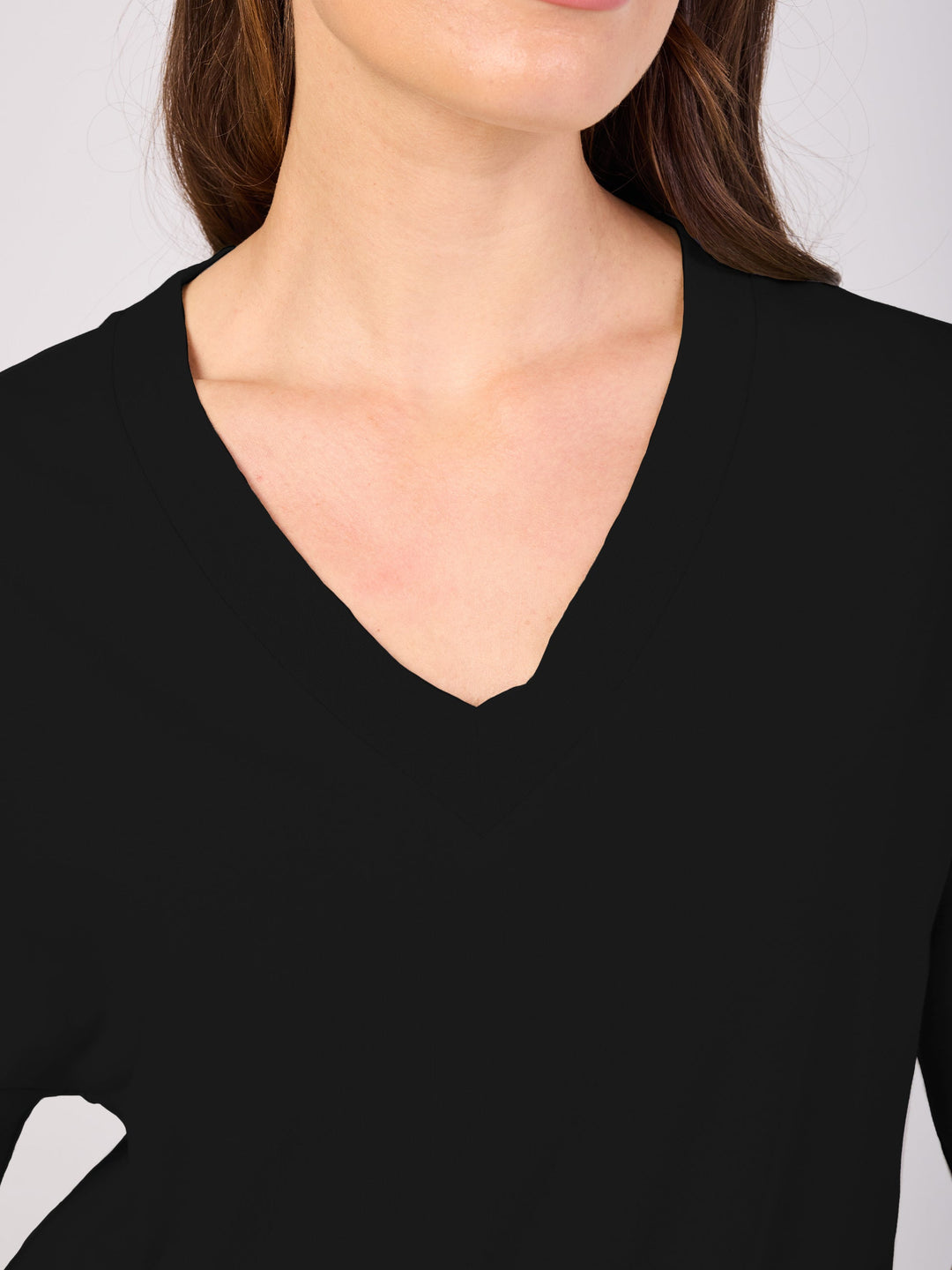 V Neck Sweat  - Black
